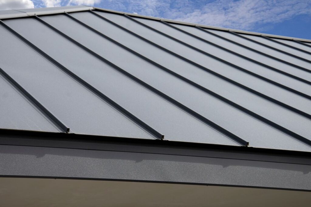 gray standing seam metal roof