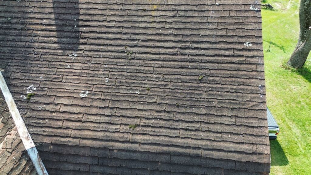 old shingles on a roof