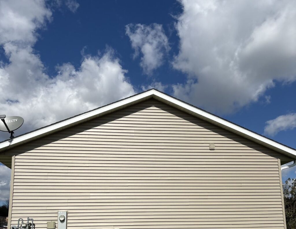 tan vinyl siding