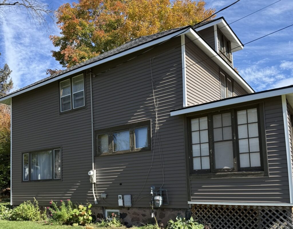 House with newly installed siding