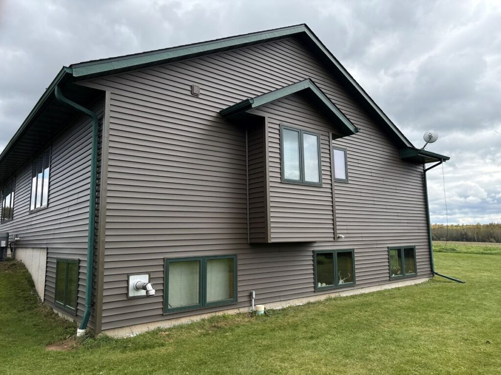a house with new vinyl siding