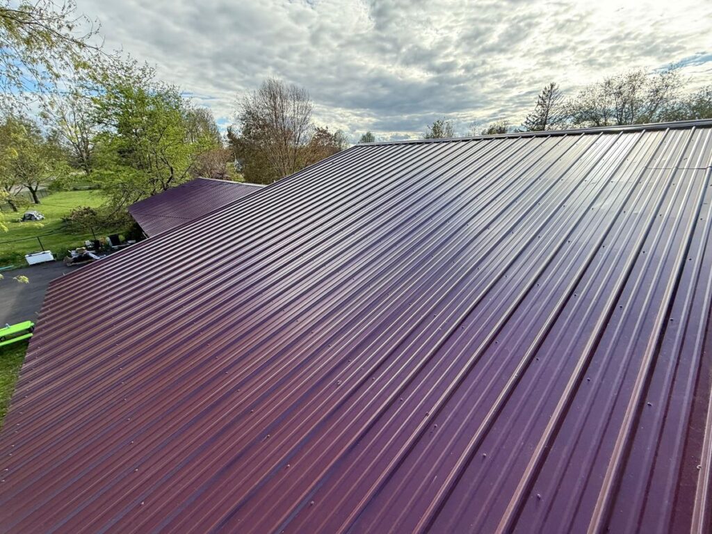 Red metal roof