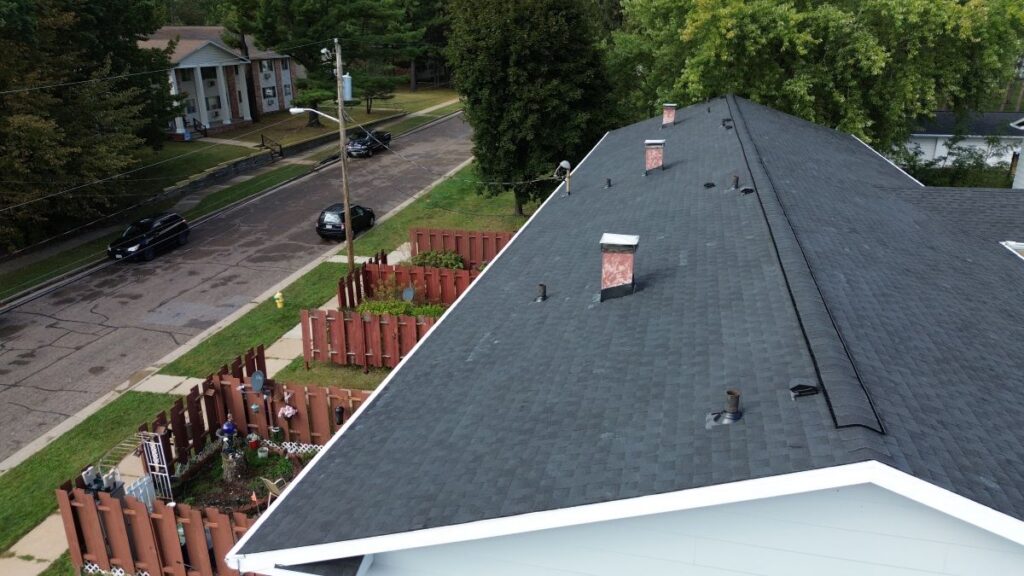 dark asphalt roof